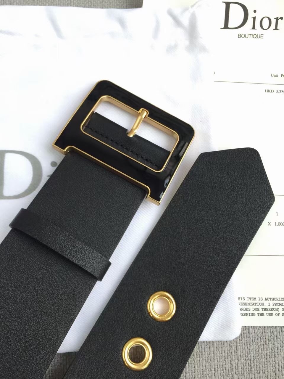 D*or D*orquake 55mm belt in black smooth calfskin