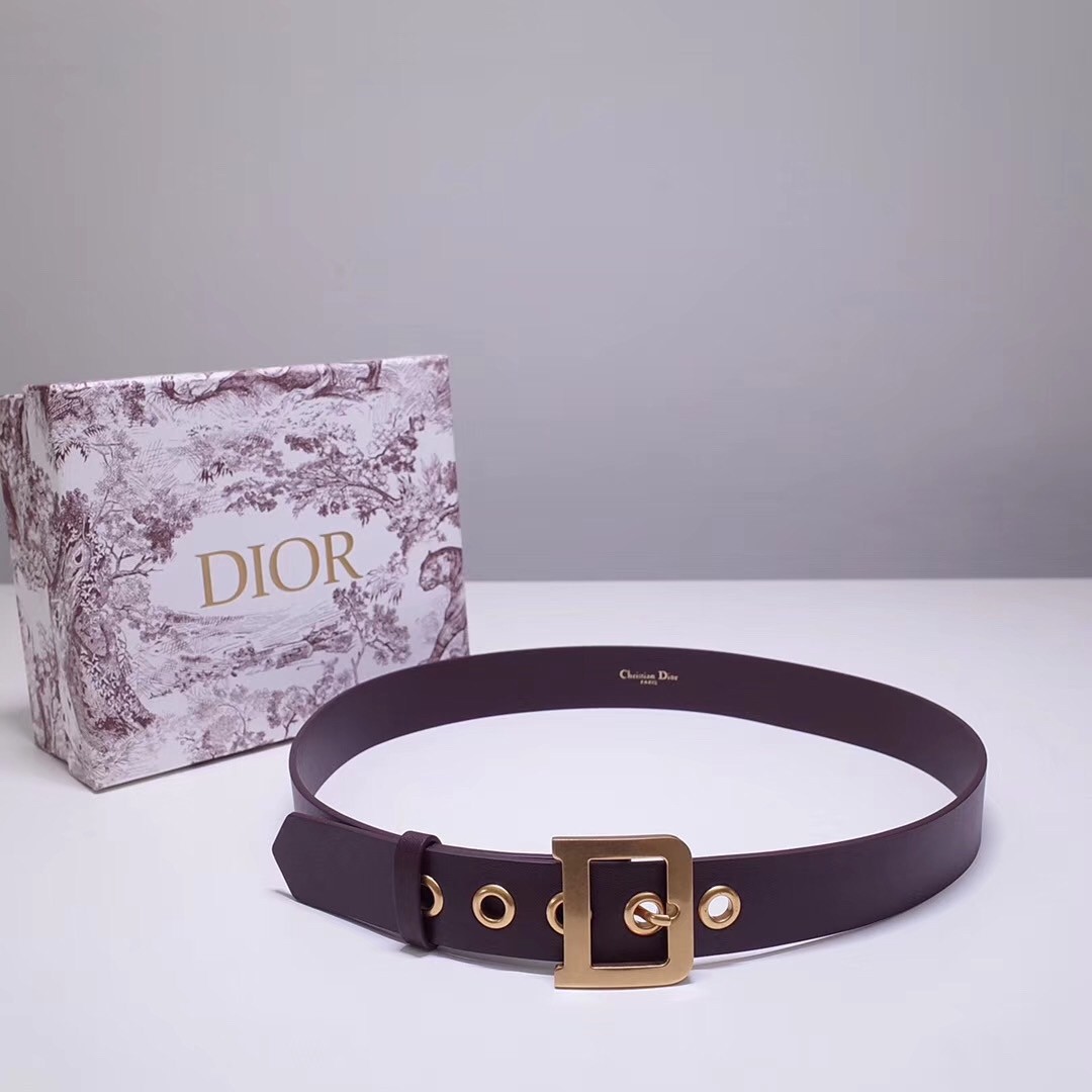 D*or D*orquake 35mm belt in bordeaux calfskin
