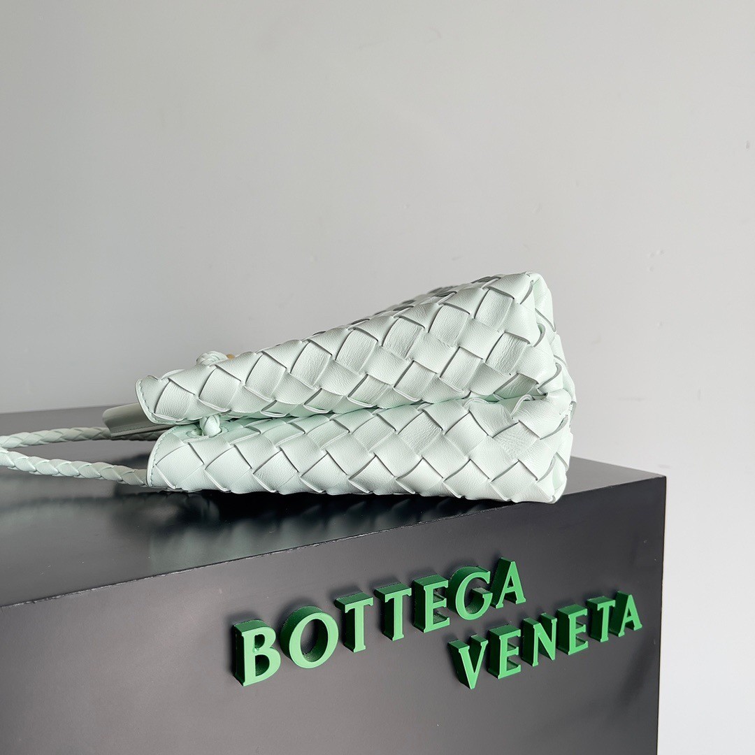 bo*te*ga Ve*ne*ta small andiamo bag in glacier intrecciato lambskin
