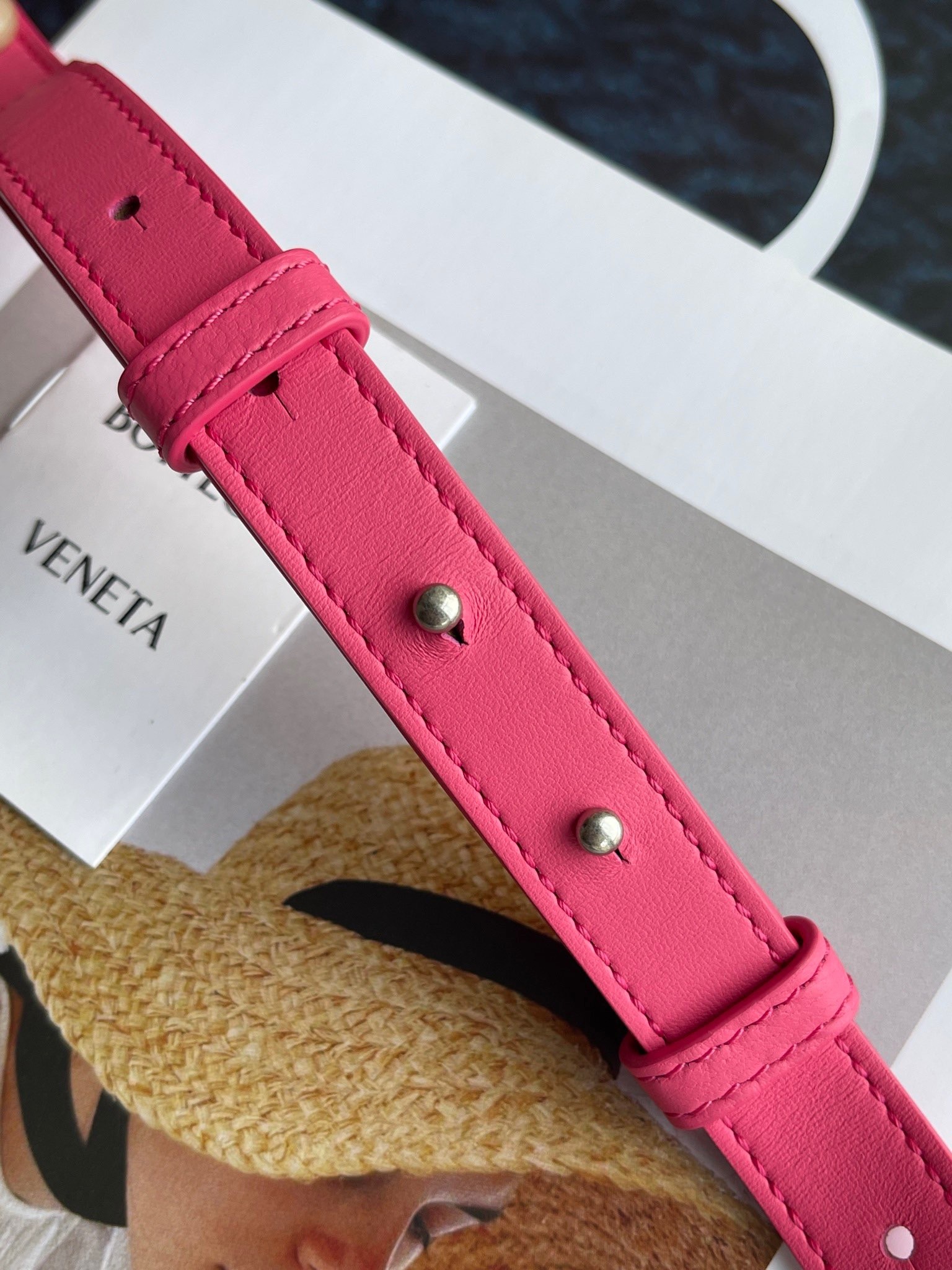 bo*te*ga Ve*ne*ta candy cassette bag in cranberry lambskin