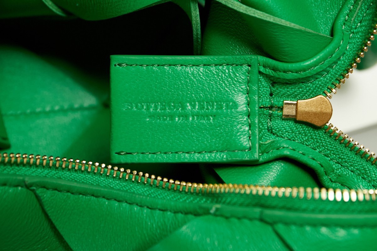 bo*te*ga Ve*ne*ta mini cassette camera bag in parakeet lambskin