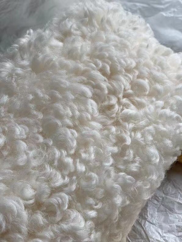 bo*te*ga Ve*ne*ta the chain pouch in white shearling