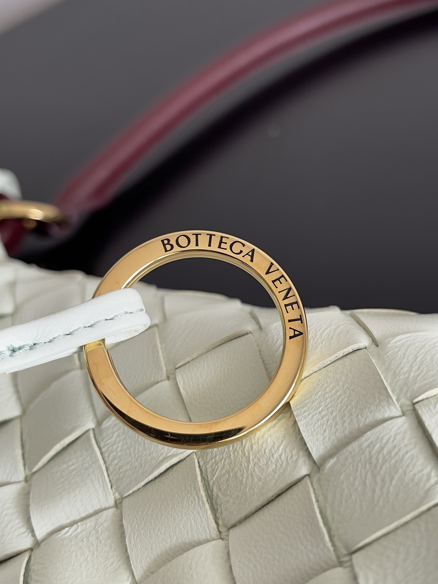bo*te*ga Ve*ne*ta gemelli medium bag in barolo/glacier intrecciato lambskin