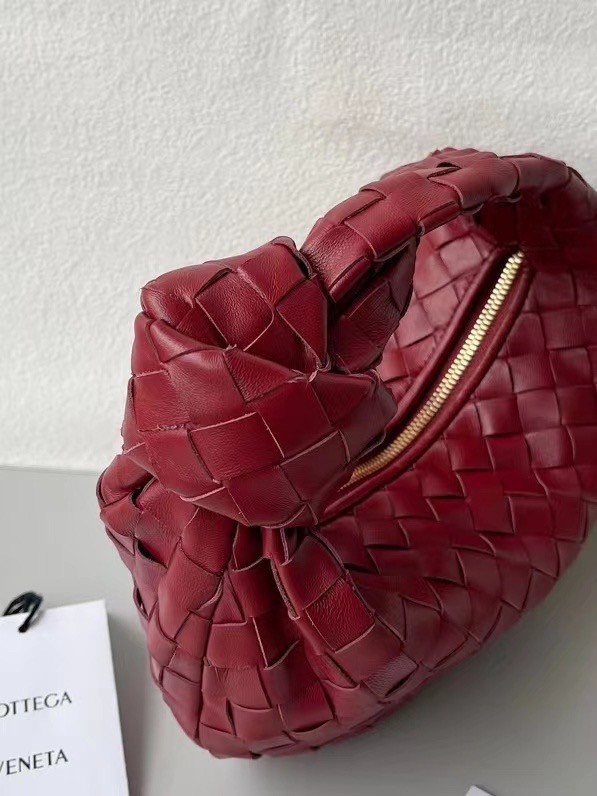 bo*te*ga Ve*ne*ta bv jodie mini bag in dark red intrecciato lambskin
