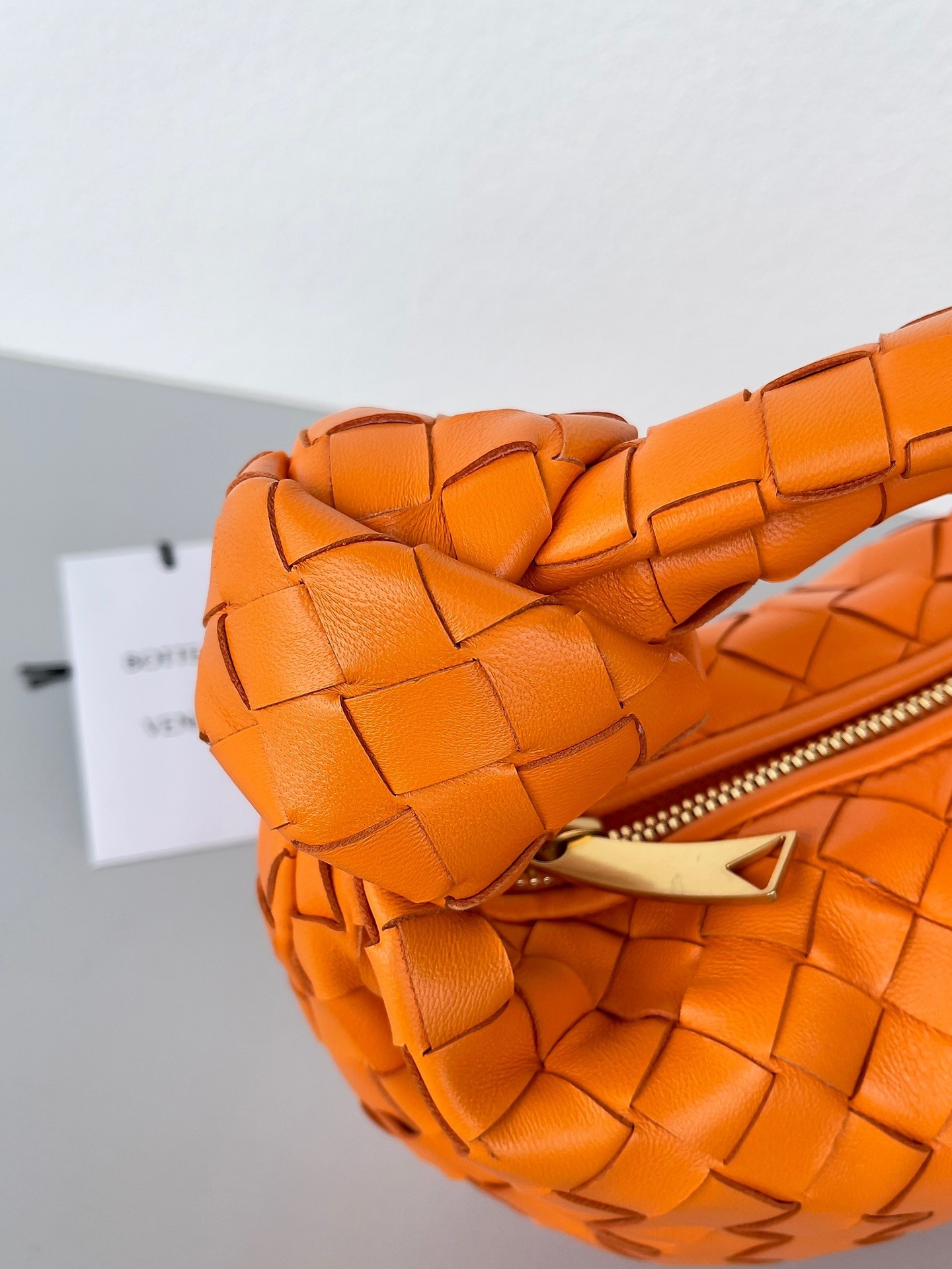 bo*te*ga Ve*ne*ta bv jodie mini bag in orange intrecciato lambskin