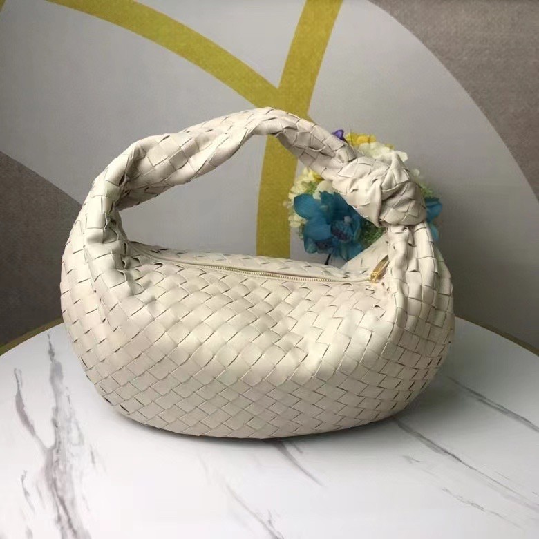 bo*te*ga Ve*ne*ta bv jodie small bag in white intrecciato leather