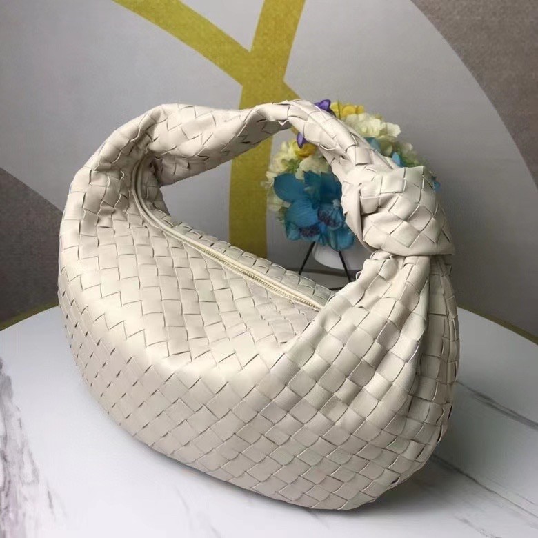 bo*te*ga Ve*ne*ta bv jodie small bag in white intrecciato leather