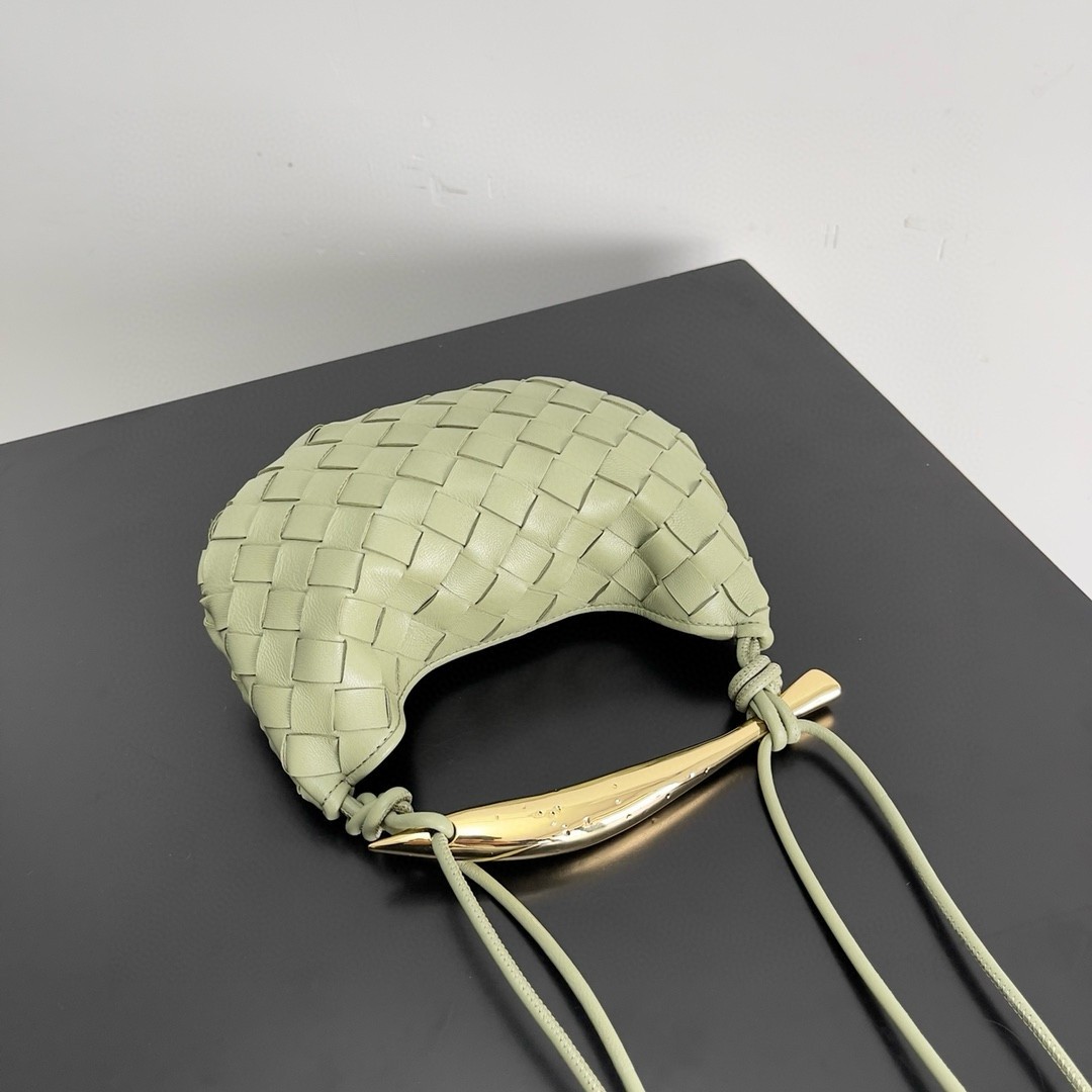 bo*te*ga Ve*ne*ta sardine mini bag in travertine intrecciato lambskin