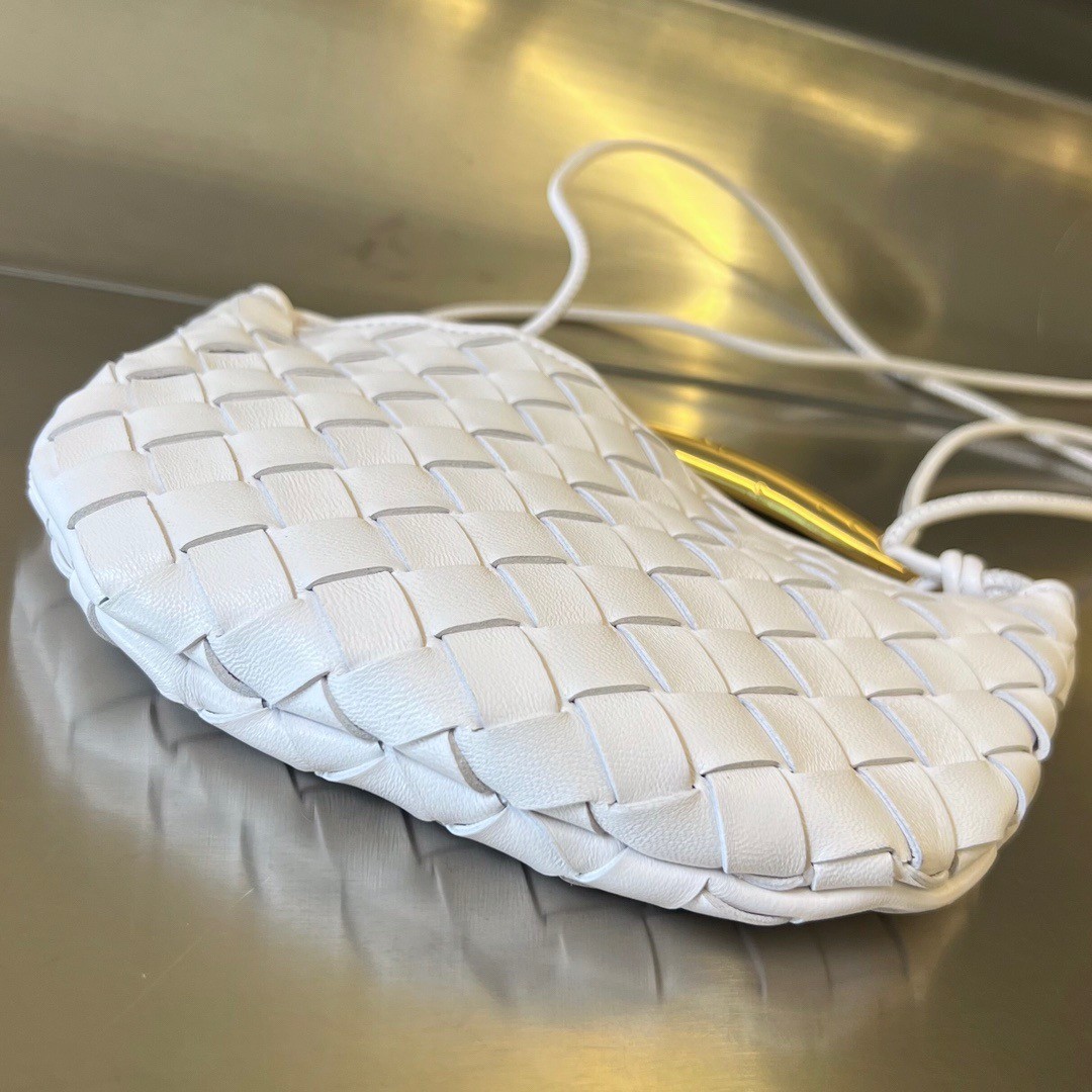 bo*te*ga Ve*ne*ta sardine mini bag in white intrecciato lambskin