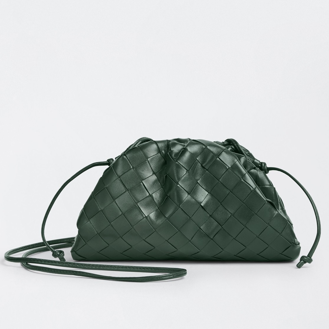 bo*te*ga Ve*ne*ta mini pouch in raintree intrecciato lambskin