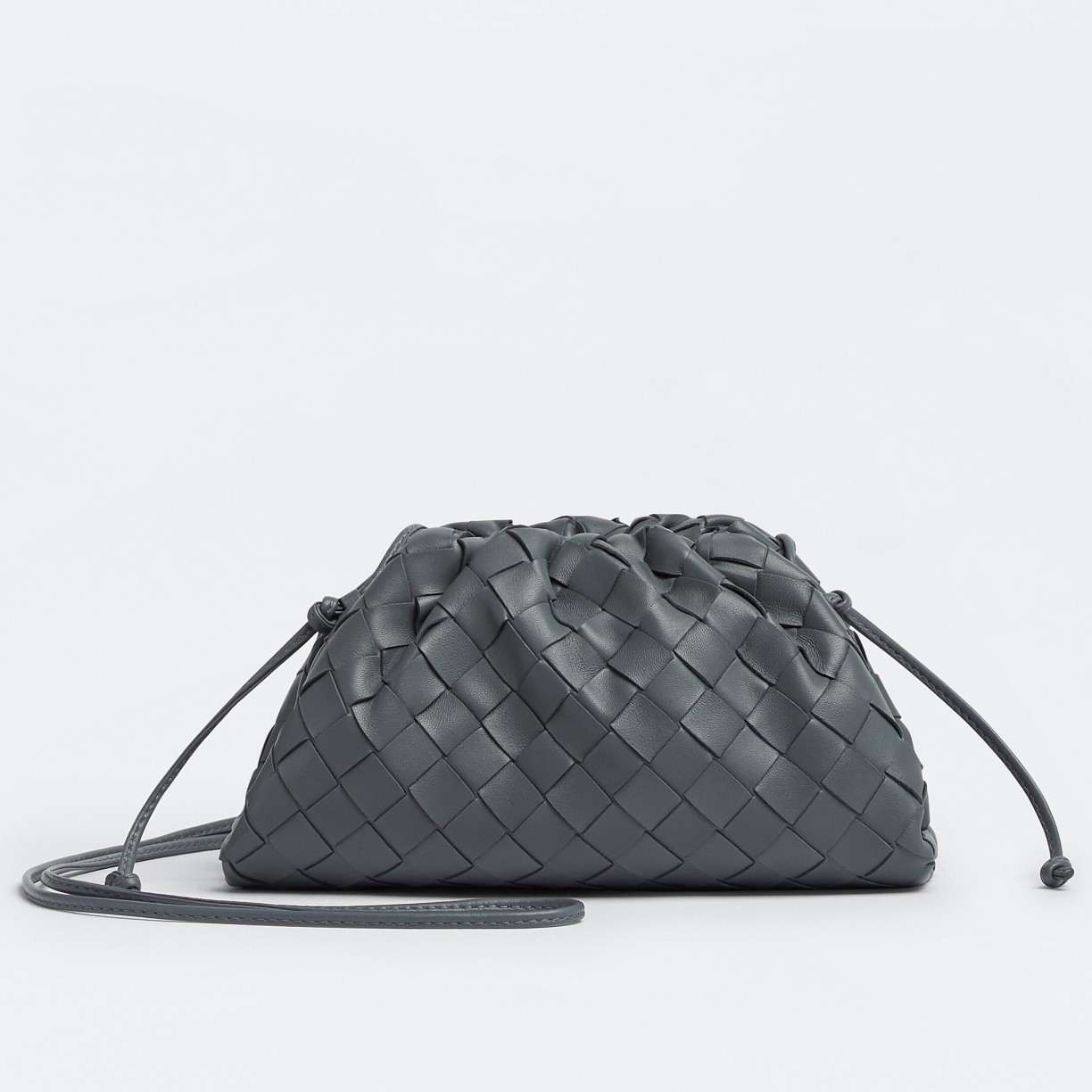 bo*te*ga Ve*ne*ta mini pouch in thunder intrecciato lambskin