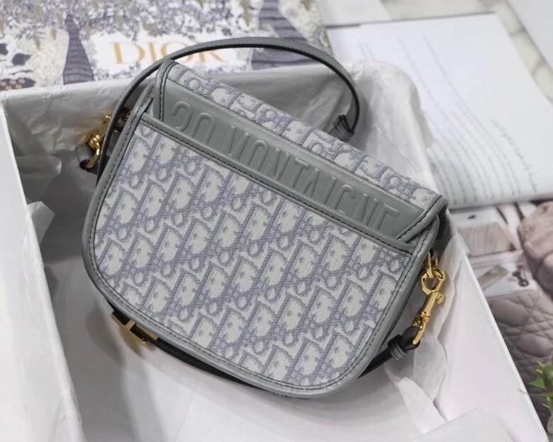 D*or medium bobby bag in grey D*or oblique canvas