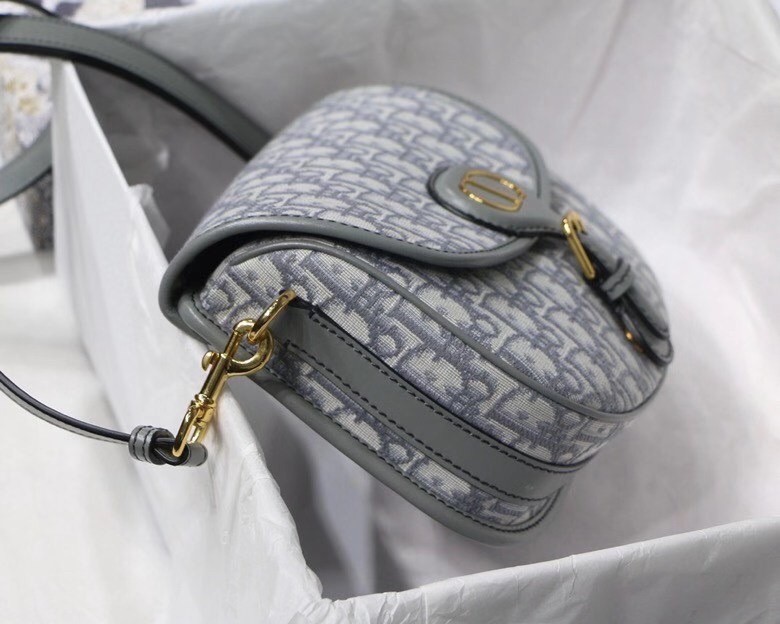 D*or medium bobby bag in grey D*or oblique canvas