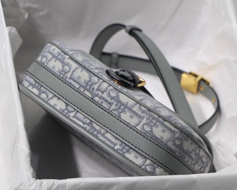 D*or medium bobby bag in grey D*or oblique canvas