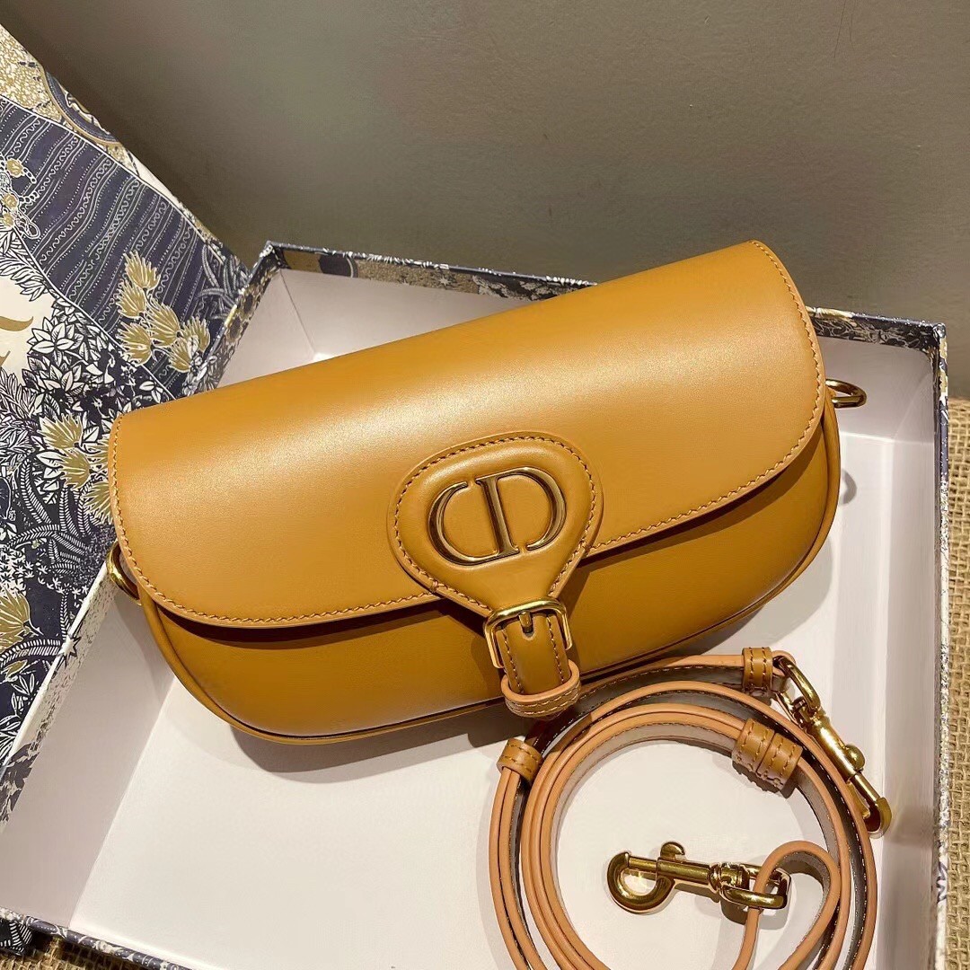 D*or bobby east-west bag in amber box calfski