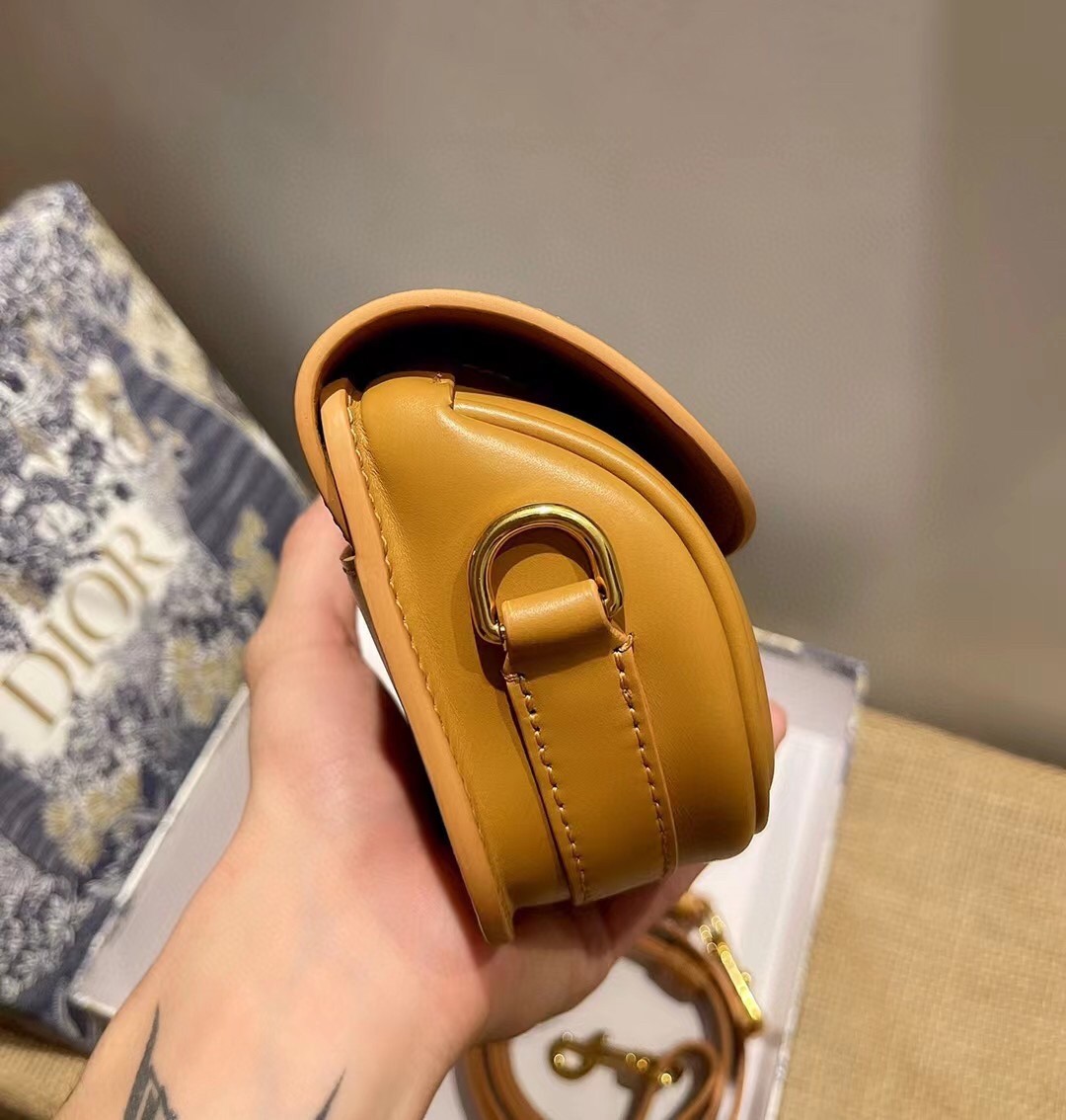 D*or bobby east-west bag in amber box calfski