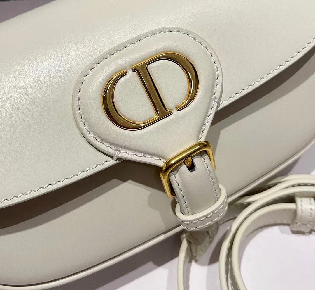 D*or bobby east-west bag in white box calfskin