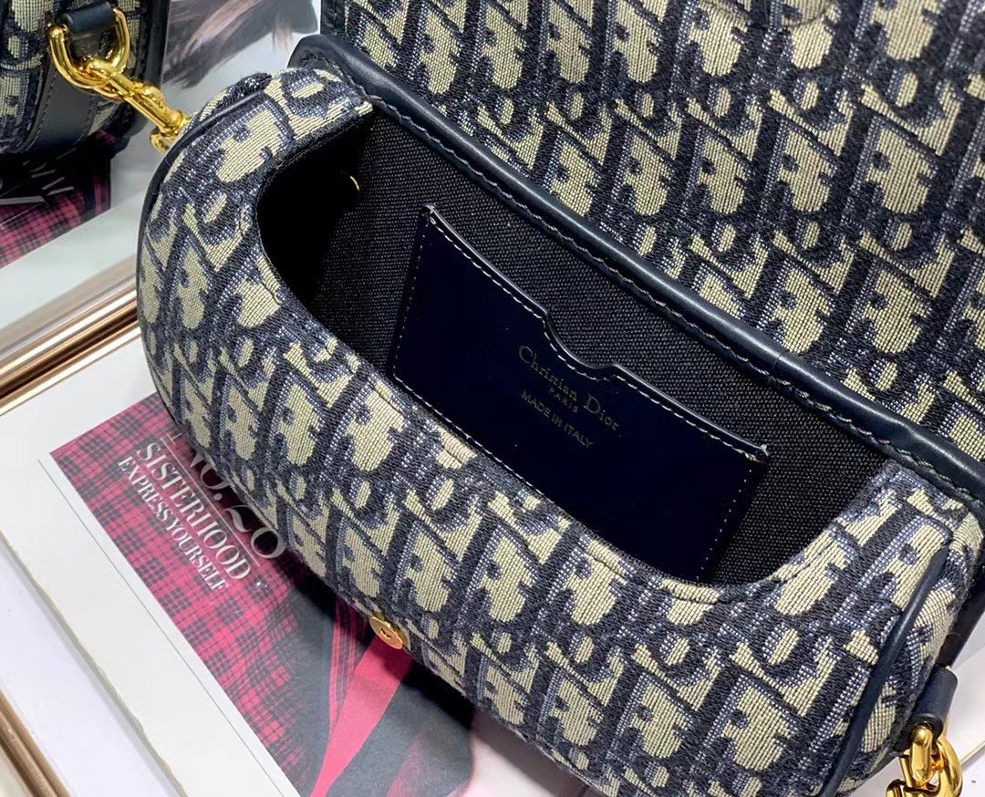 D*or bobby east-west bag in blue D*or oblique canvas