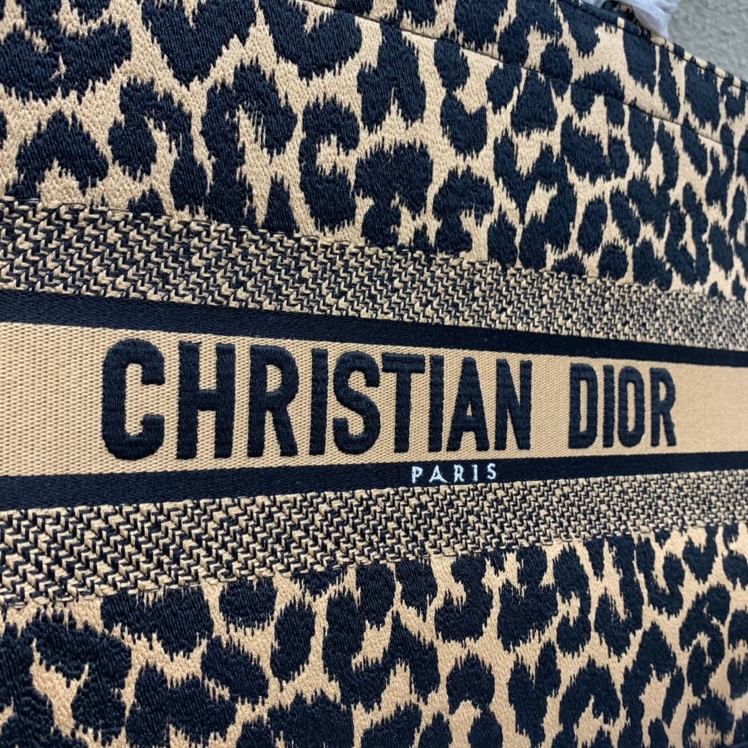 D*or medium book tote in beige multicolor mizza embroidery