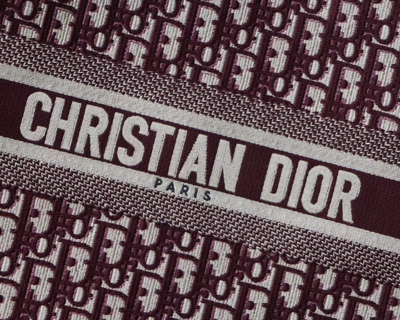 D*or small book tote bag in bordeaux oblique canvas