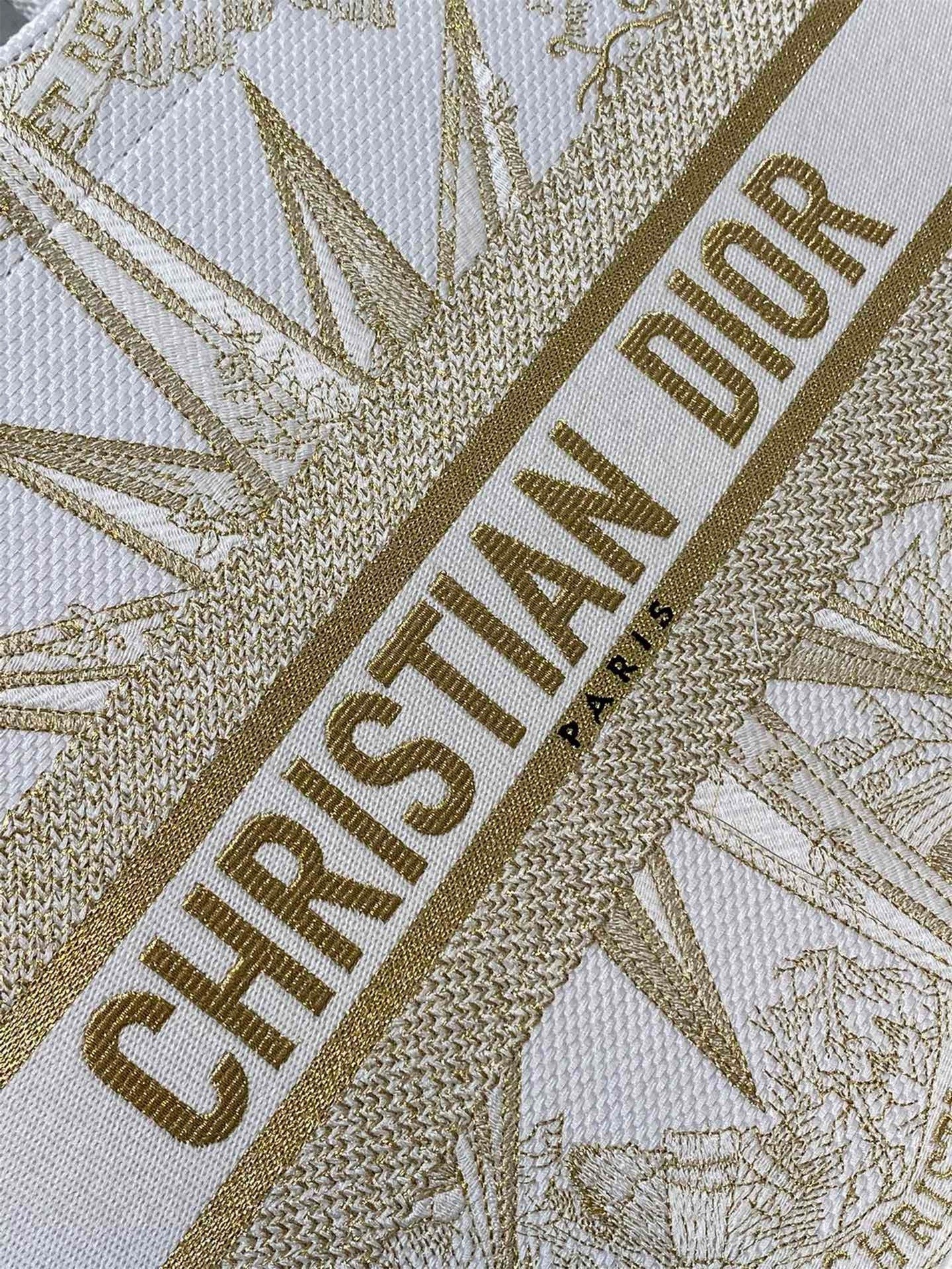 D*or medium book tote bag in gold rêve d