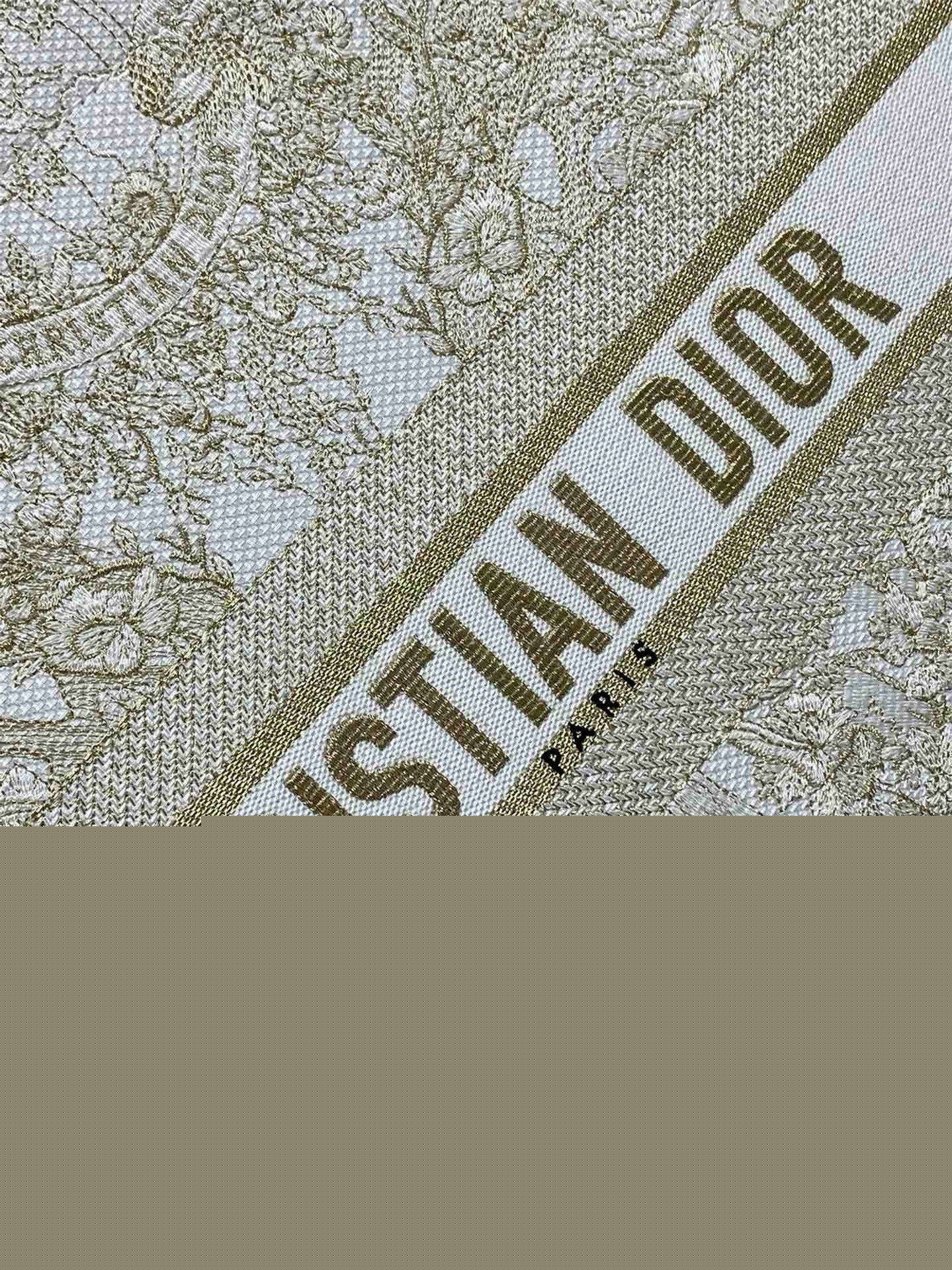 D*or large book tote bag in butterfly around the world embroidery