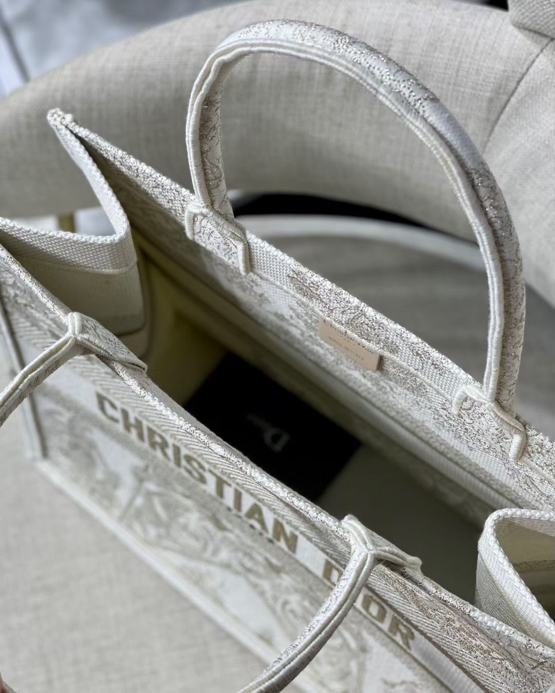 D*or book tote bag in D*or around the world stella embroidery