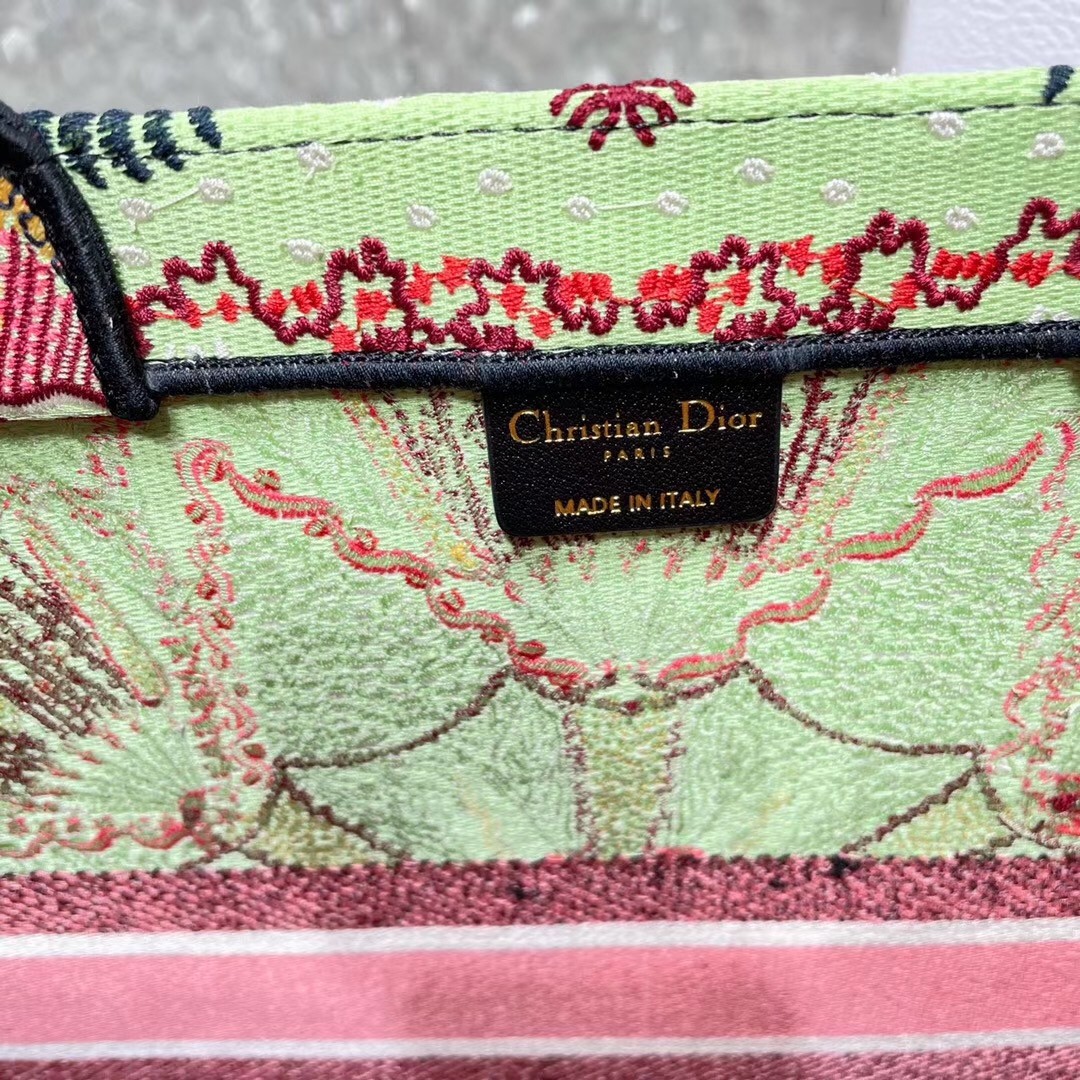 D*or book tote bag in multicolor lights embroidery