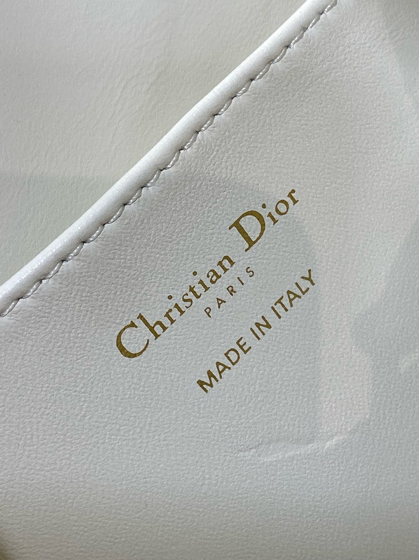 D*or caro medium backpack in white macrocannage lambskin