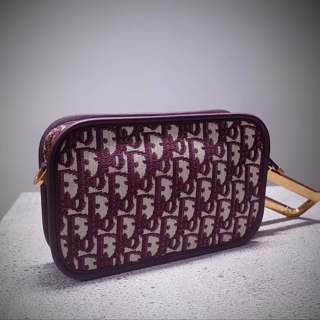 D*or D*orquake clutch in bordeaux D*or oblique canvas