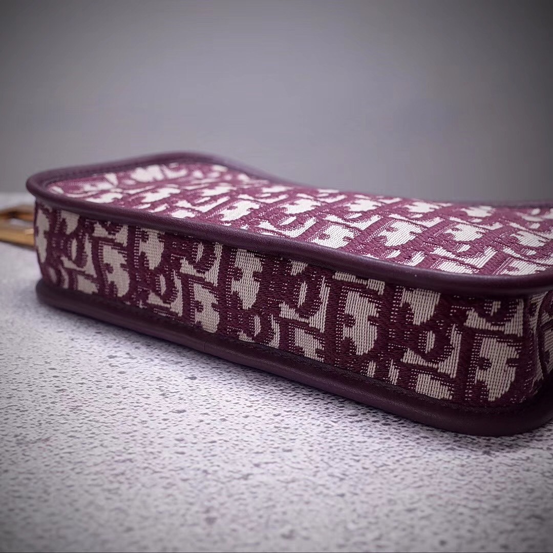 D*or D*orquake clutch in bordeaux D*or oblique canvas
