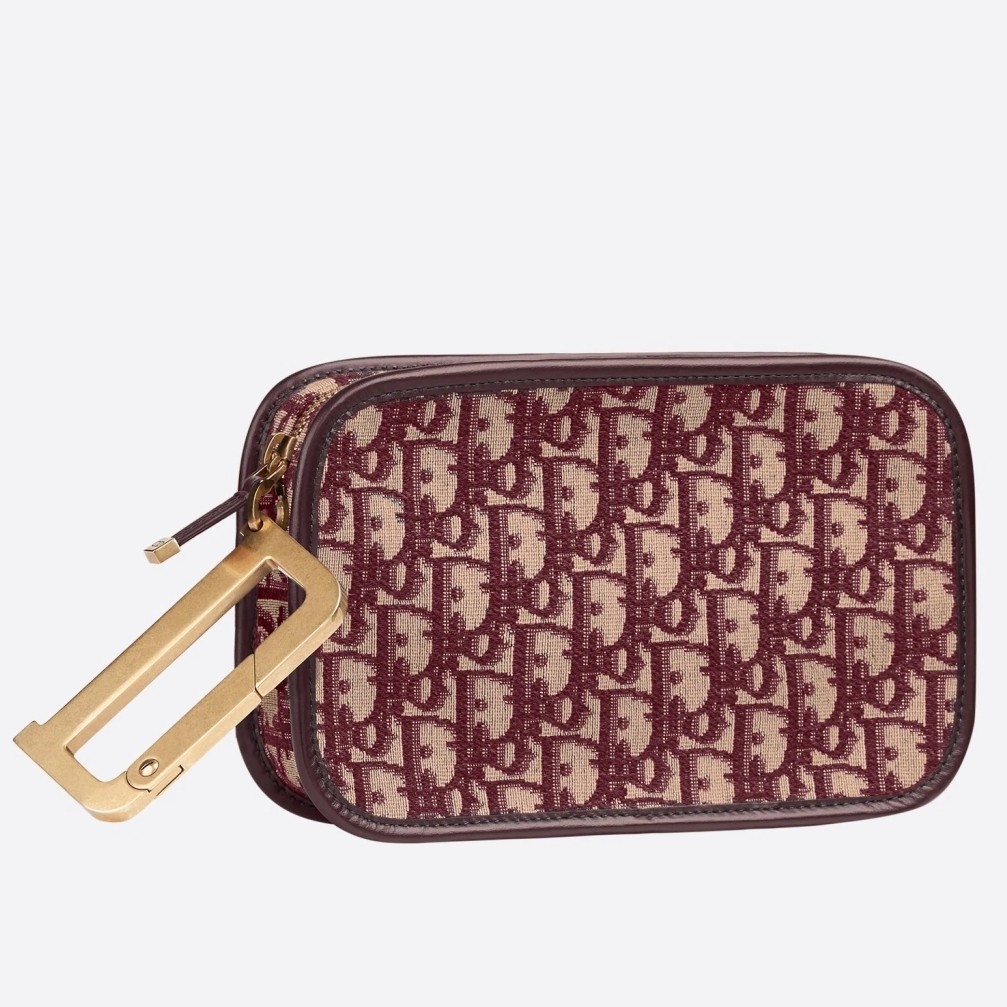D*or D*orquake clutch in bordeaux D*or oblique canvas