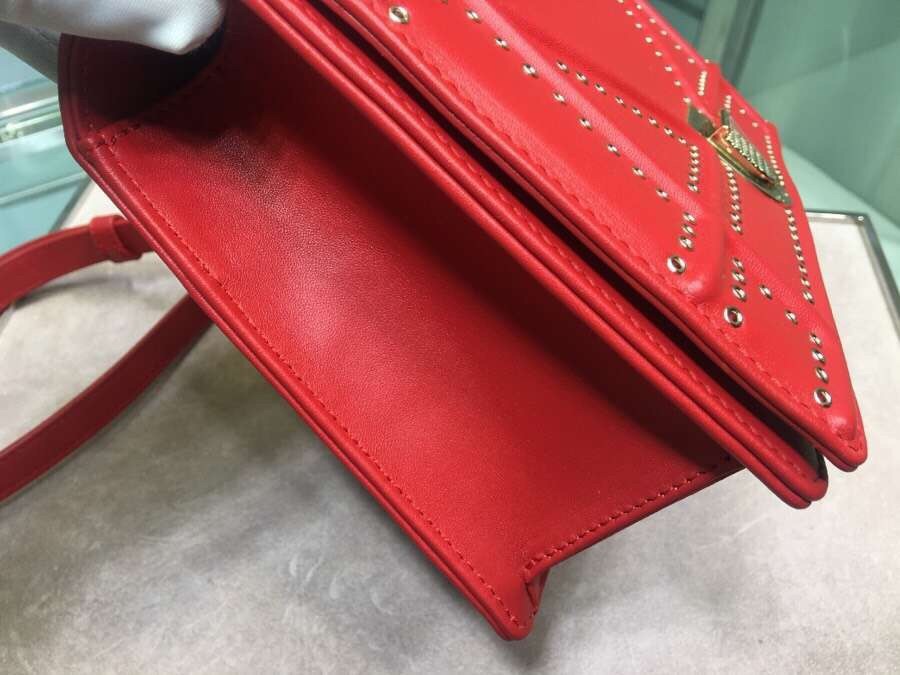D*or D*orama bag in red eyelets lambskin