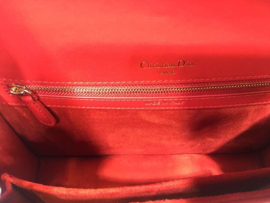 D*or D*orama bag in red eyelets lambskin