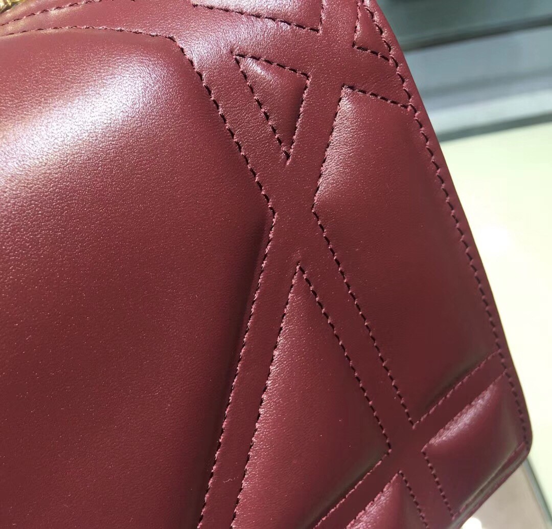D*or bordeaux D*orama lambskin bag with large cannage motif