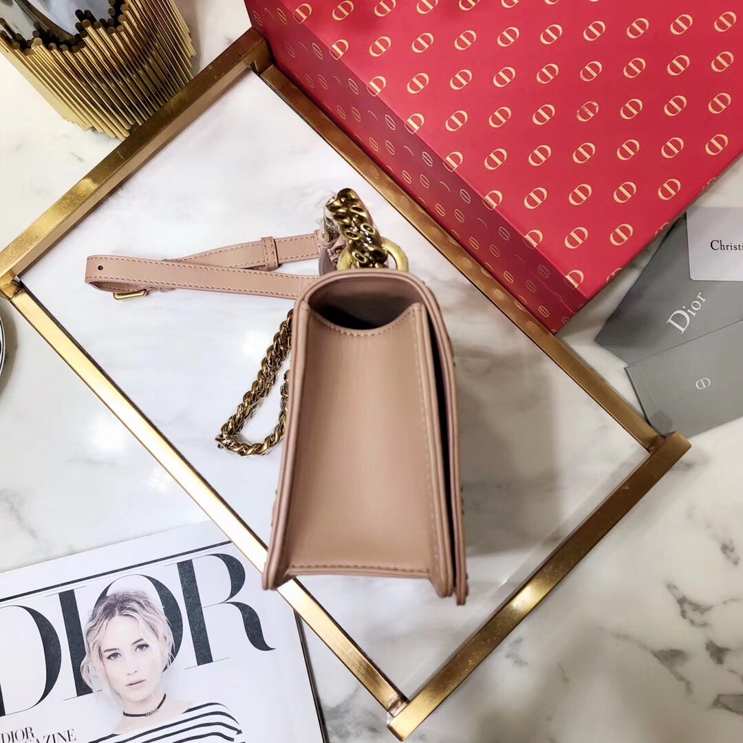 D*or D*orama bag in poudre studded lambskin