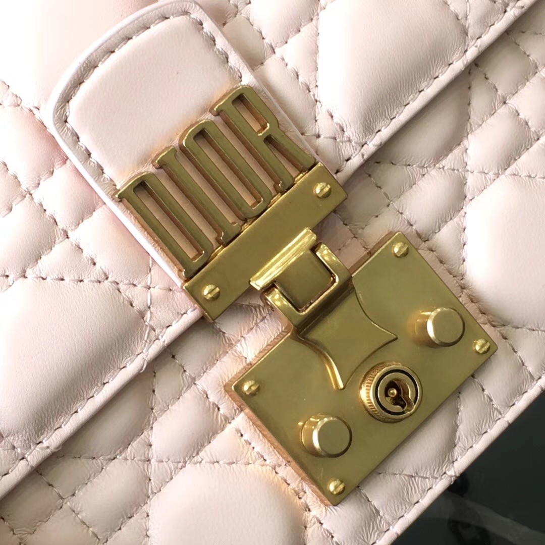 D*or small D*oraddict flap bag in pink lambskin