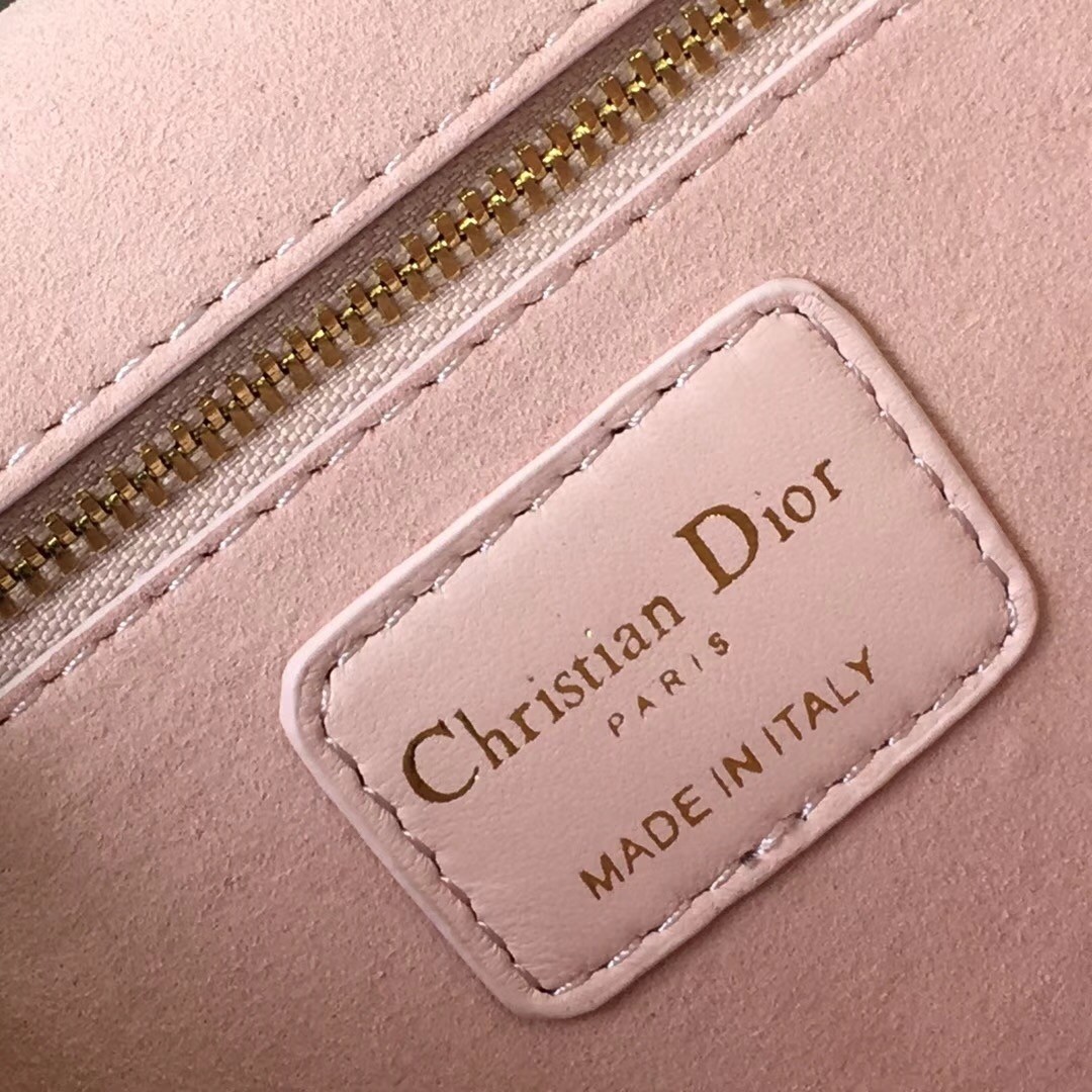 D*or small D*oraddict flap bag in pink lambskin