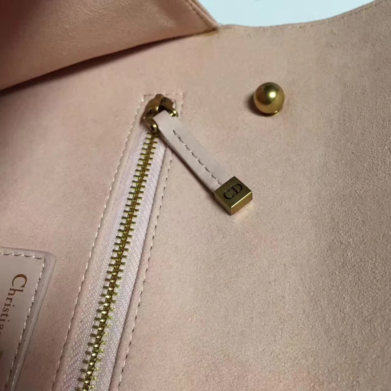 D*or D*oraddict flap bag in pink lambskin