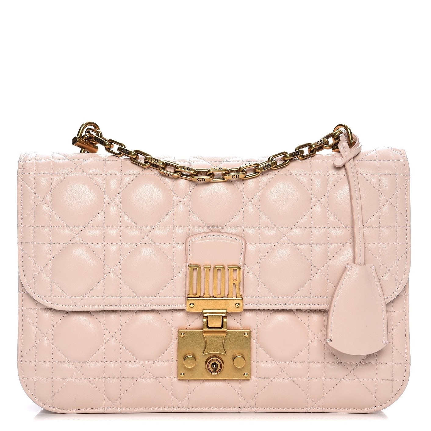 D*or D*oraddict flap bag in pink lambskin