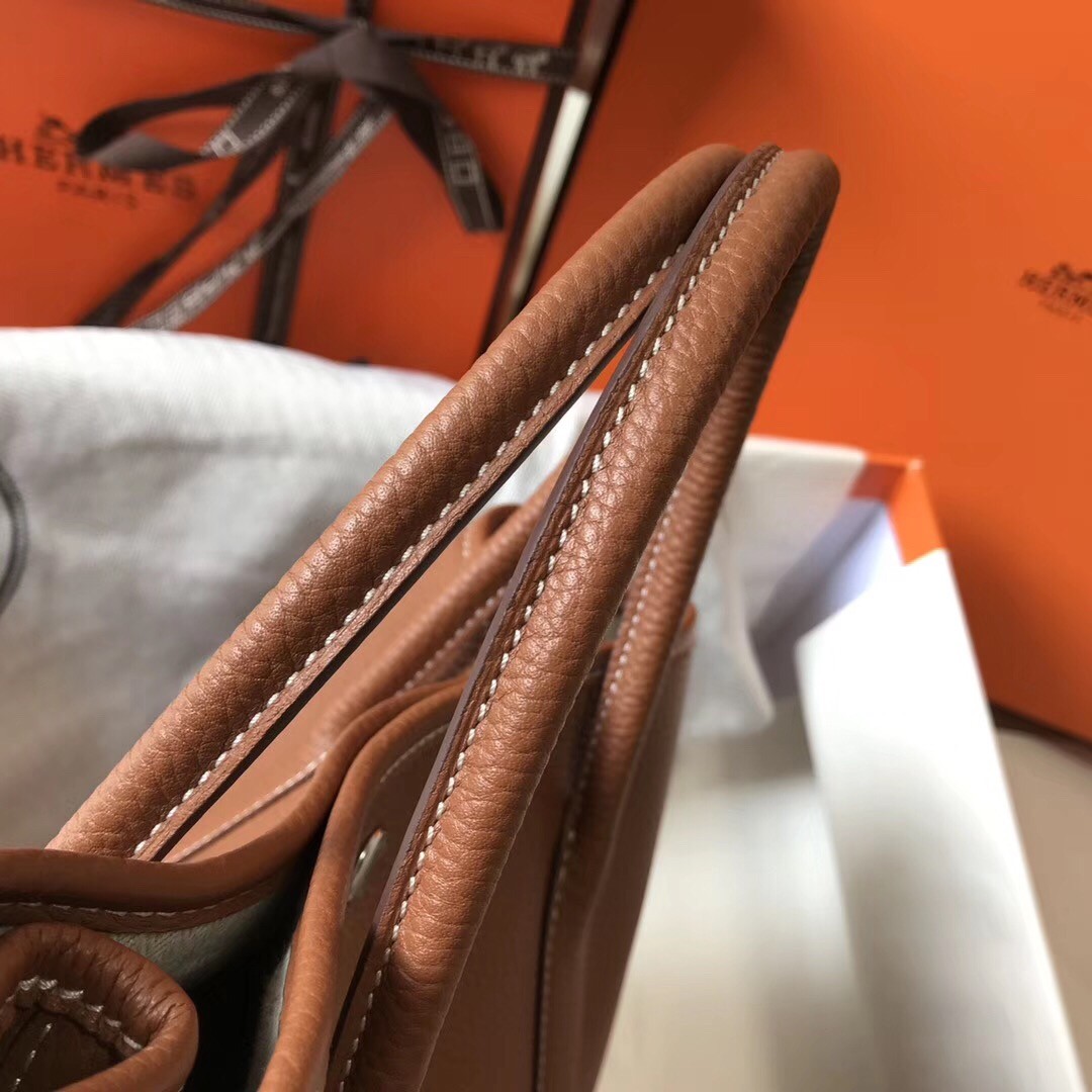 H**mes garden party 36 bag in gold clemence calfskin