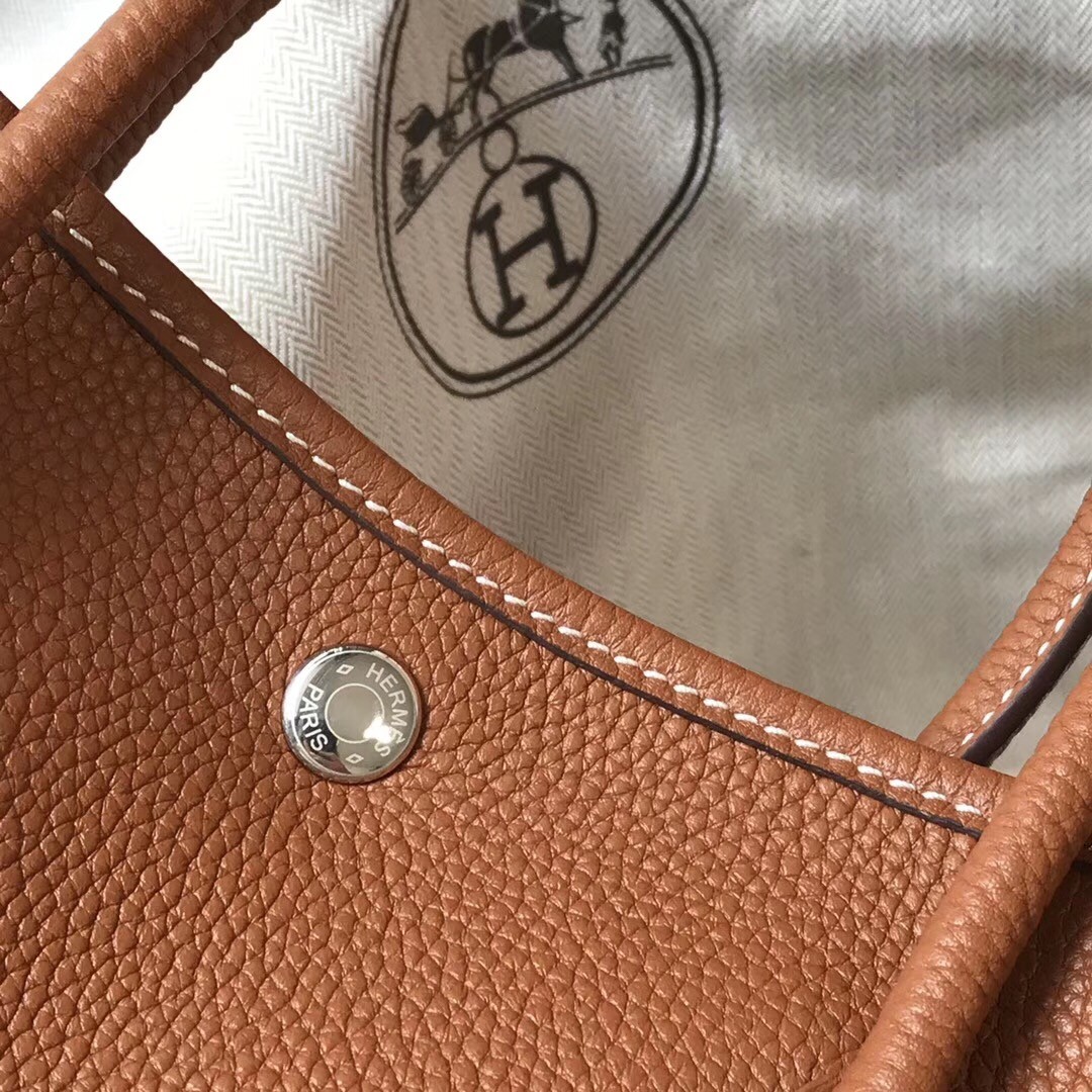 H**mes garden party 36 bag in gold clemence calfskin