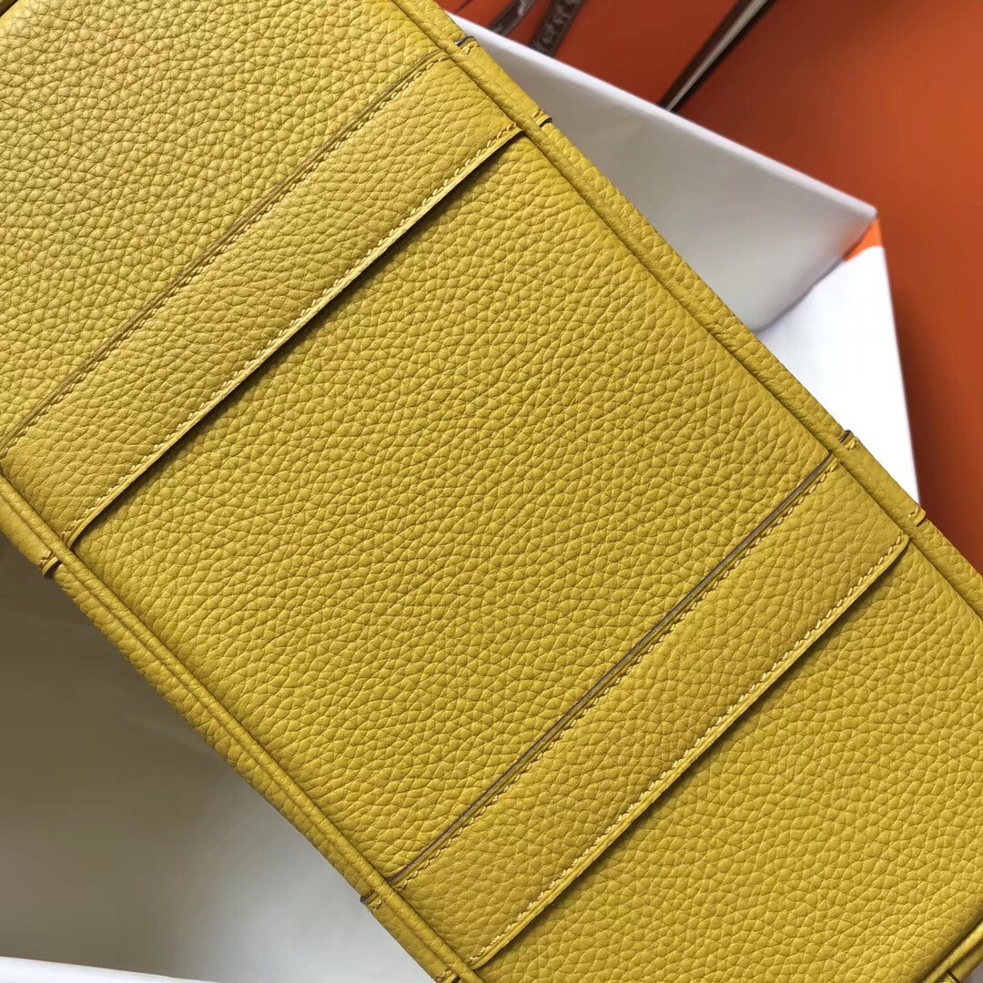 H**mes garden party 36 bag in yellow clemence calfskin