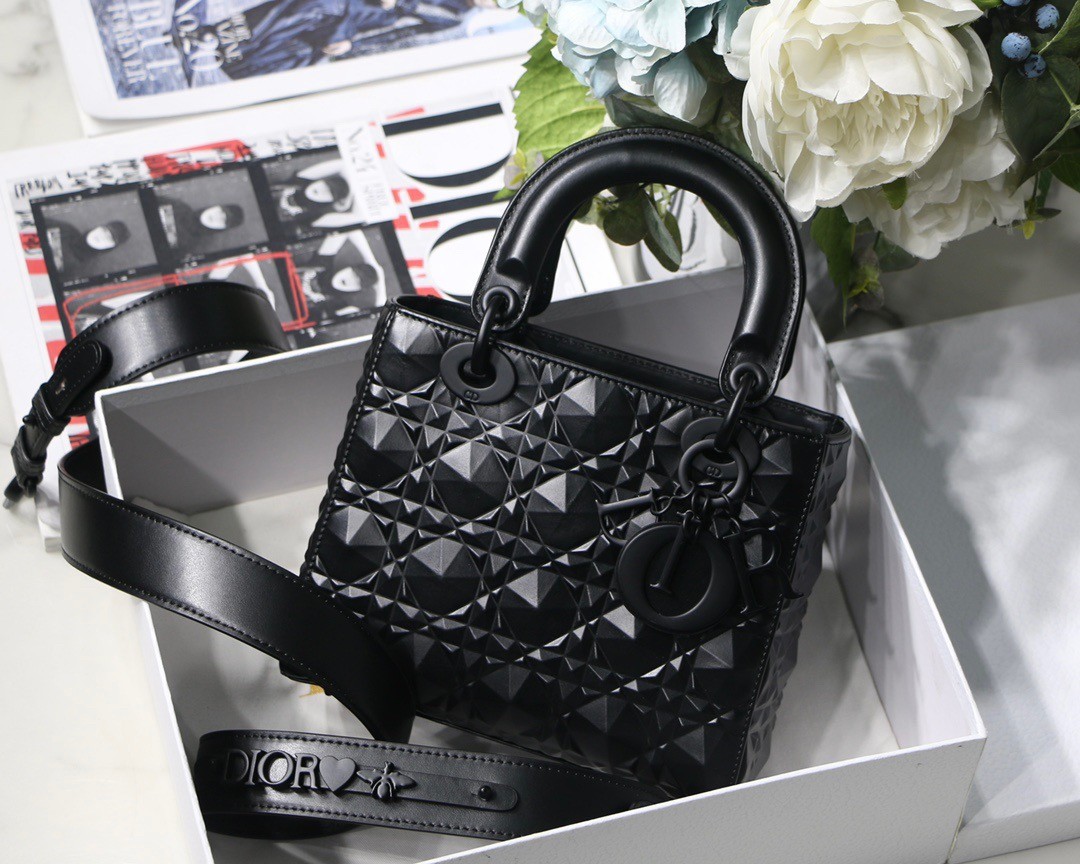 D*or small lady D*or my abcD*or bag in black diamon calfskin