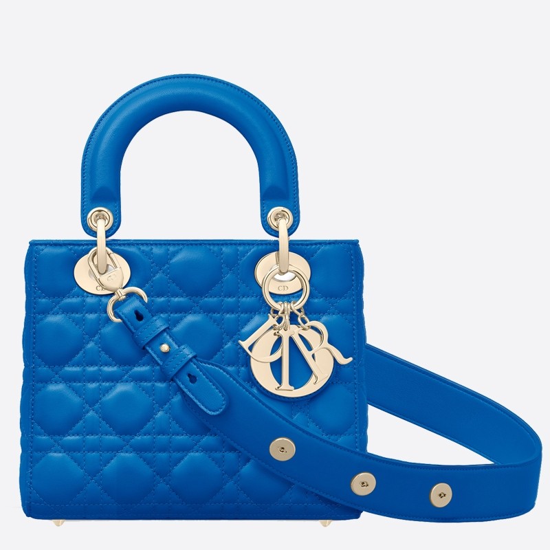 D*or my lady D*or bag in blue lambskin