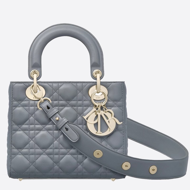D*or my lady D*or bag in grey lambskin