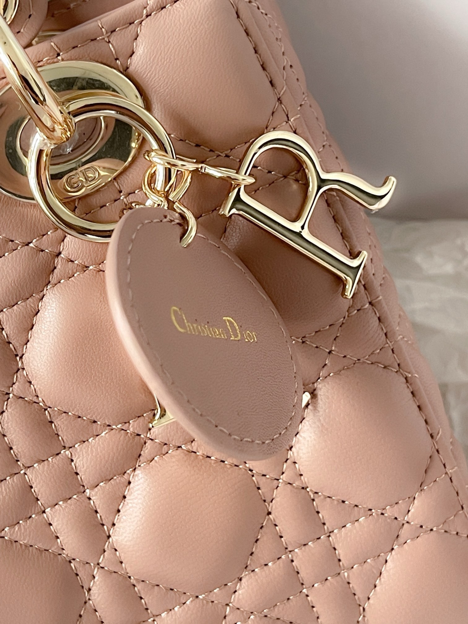 D*or small lady D*or my abcD*or bag in blush lambskin