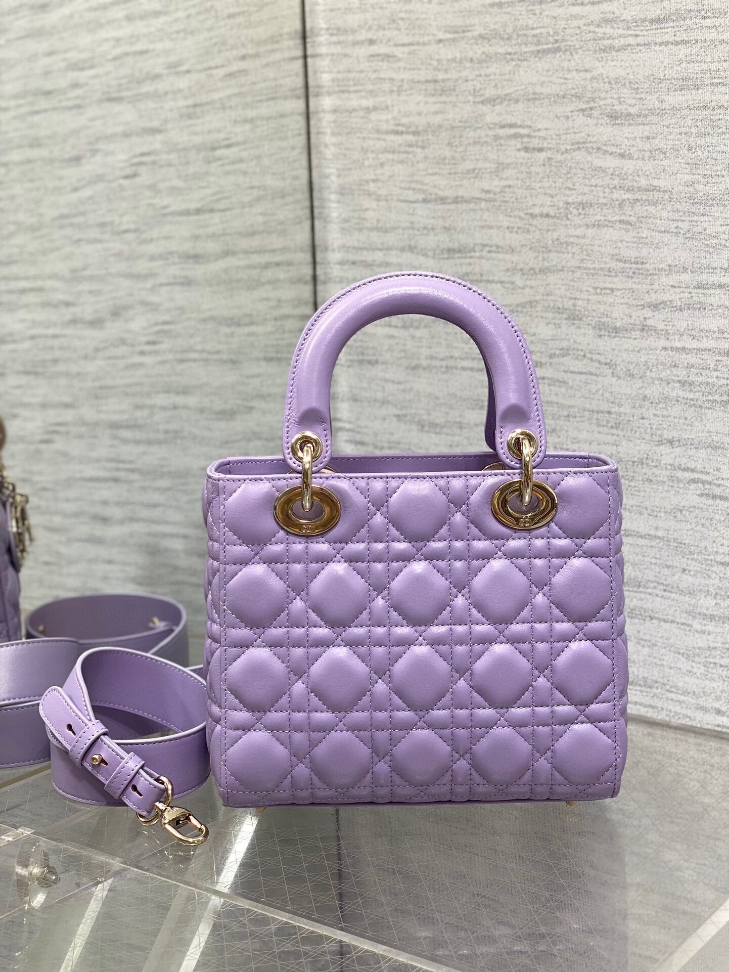 D*or small lady D*or my abcD*or bag in lilas lambskin