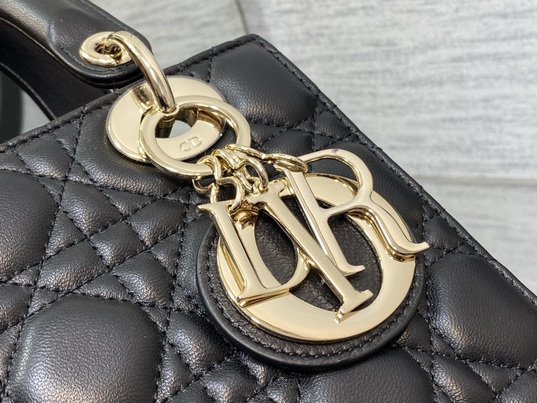 D*or small lady D*or my abcD*or bag in black lambskin