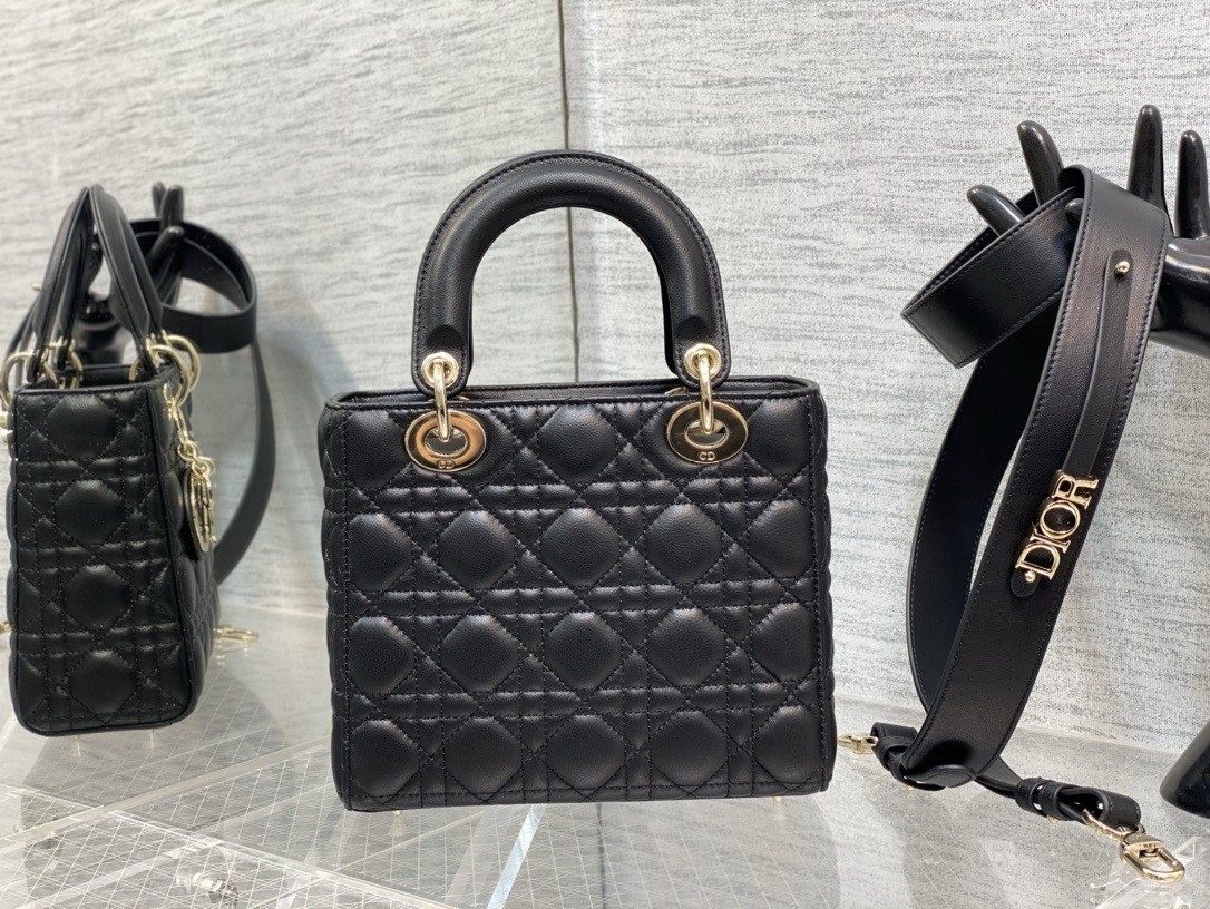 D*or small lady D*or my abcD*or bag in black lambskin